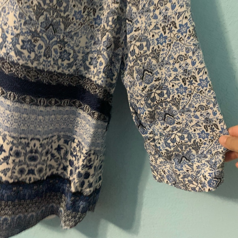Nine West Blue Blouse - Picture 4 of 10